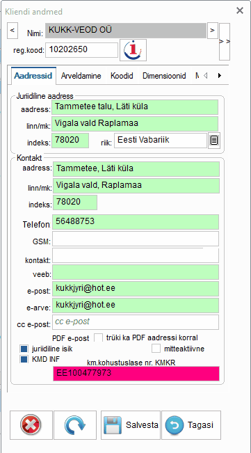 Kliendiandmed33