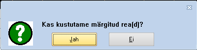 ridade kustutamise hoiatus